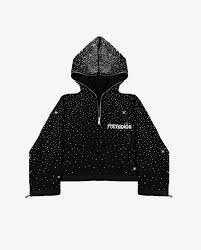 77 Studio Black Hoodie