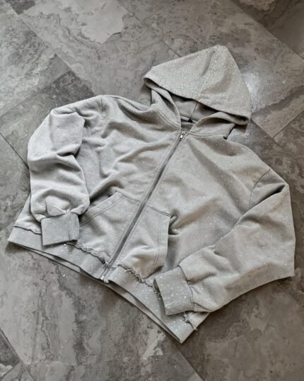 77 pop star” zip ups white